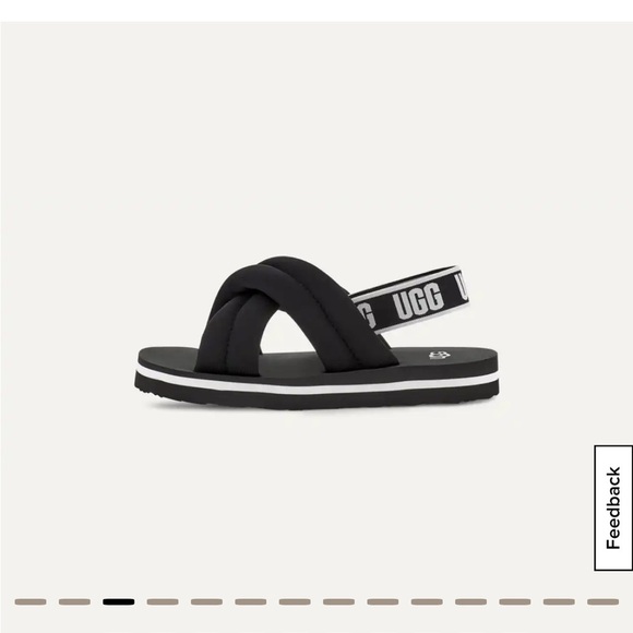 UGG Black Sandals with Slingback and Crisscross Straps - Picture 1 of 11